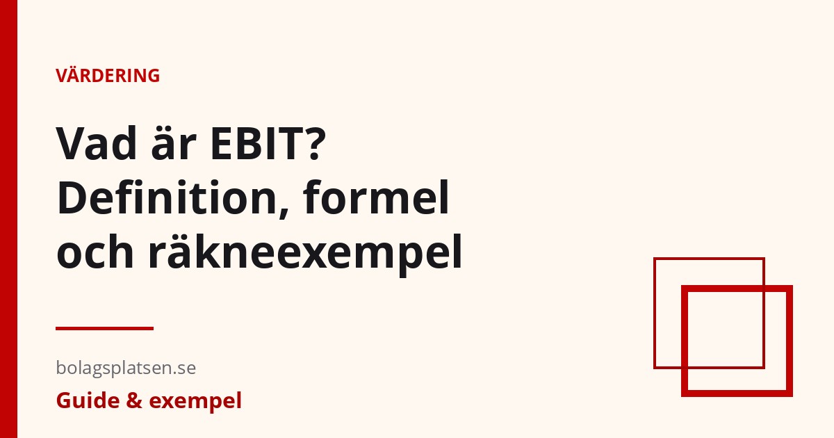 Co je EBIT — definice, vzorec a příklady výpočtu provozního výsledku hospodaření